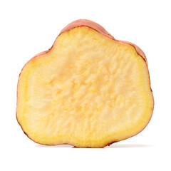 sweet potatoes on the white background