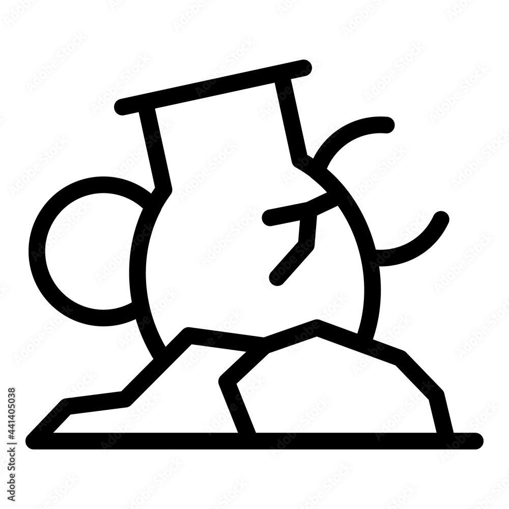 Poster ancient vase icon. outline ancient vase vector icon for web design isolated on white background