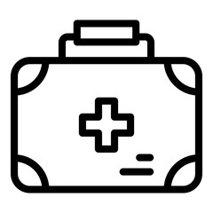 Expedition first aid kit icon. Outline Expedition first aid kit vector icon for web design isolated on white background