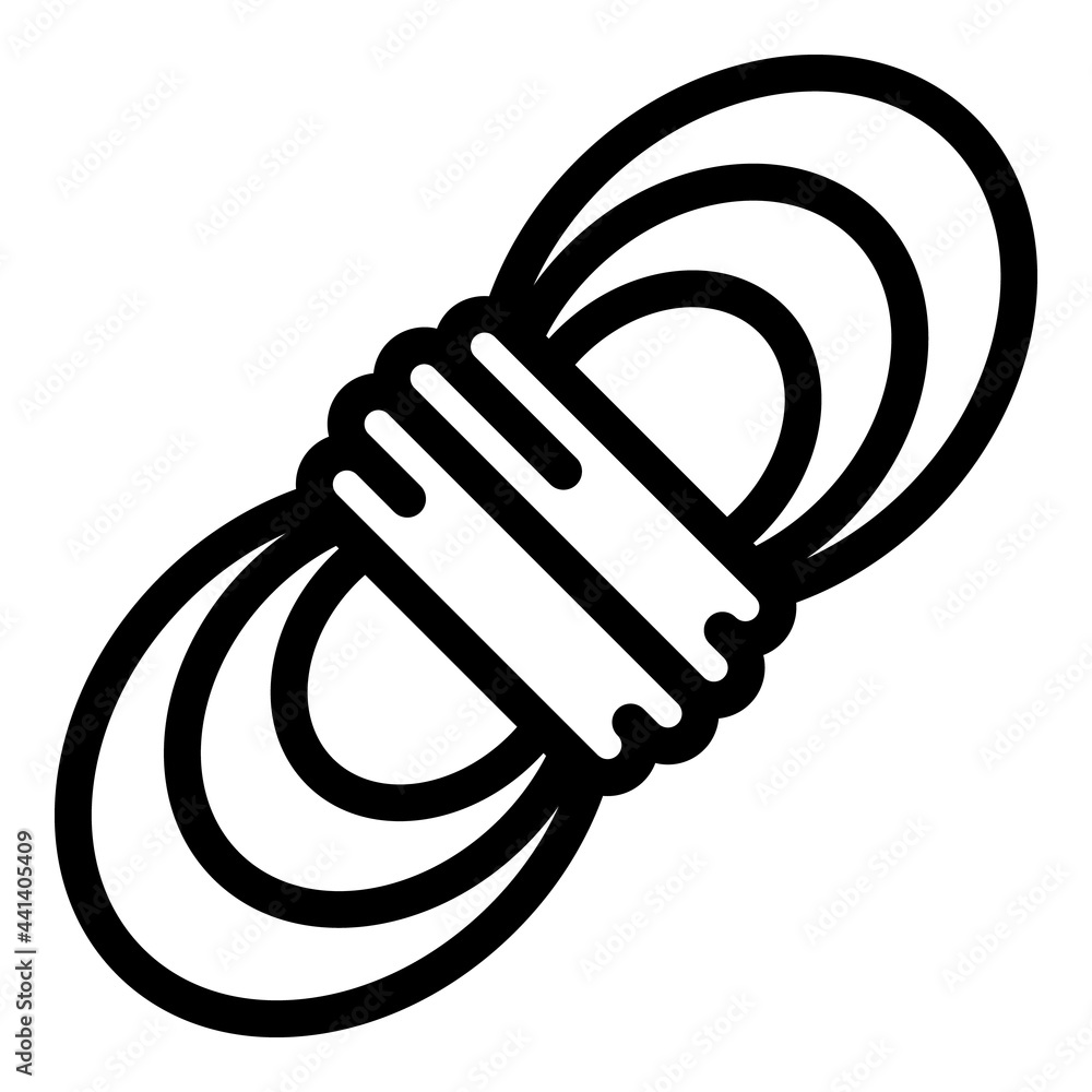 Poster expedition rope icon. outline expedition rope vector icon for web design isolated on white backgroun