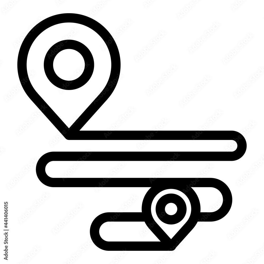 Poster runner app running route icon. outline runner app running route vector icon for web design isolated 