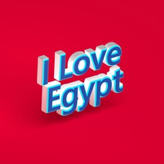 Abstract Egypt 3D TEXT Rendered Poster (3D Artwork)