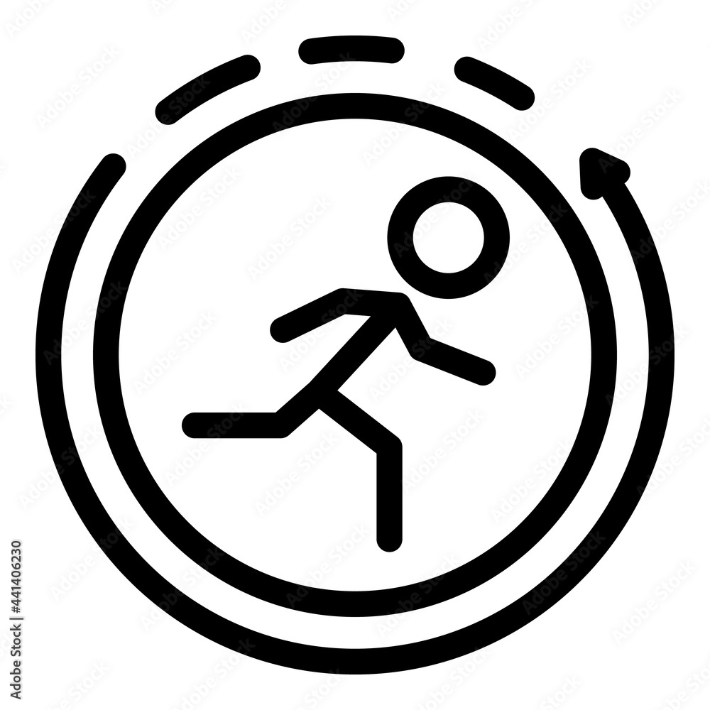 Poster runner phone app icon. outline runner phone app vector icon for web design isolated on white backgro