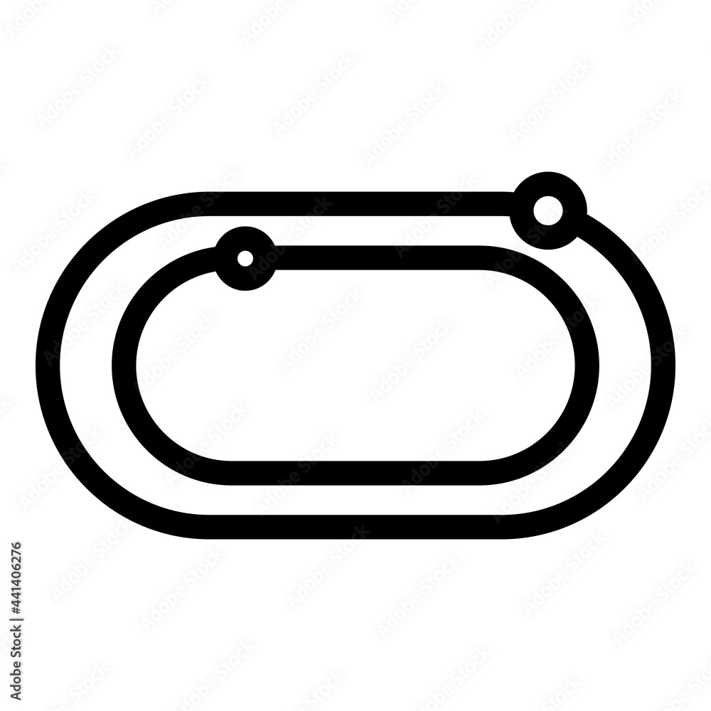 Poster runner stadium app icon. outline runner stadium app vector icon for web design isolated on white bac