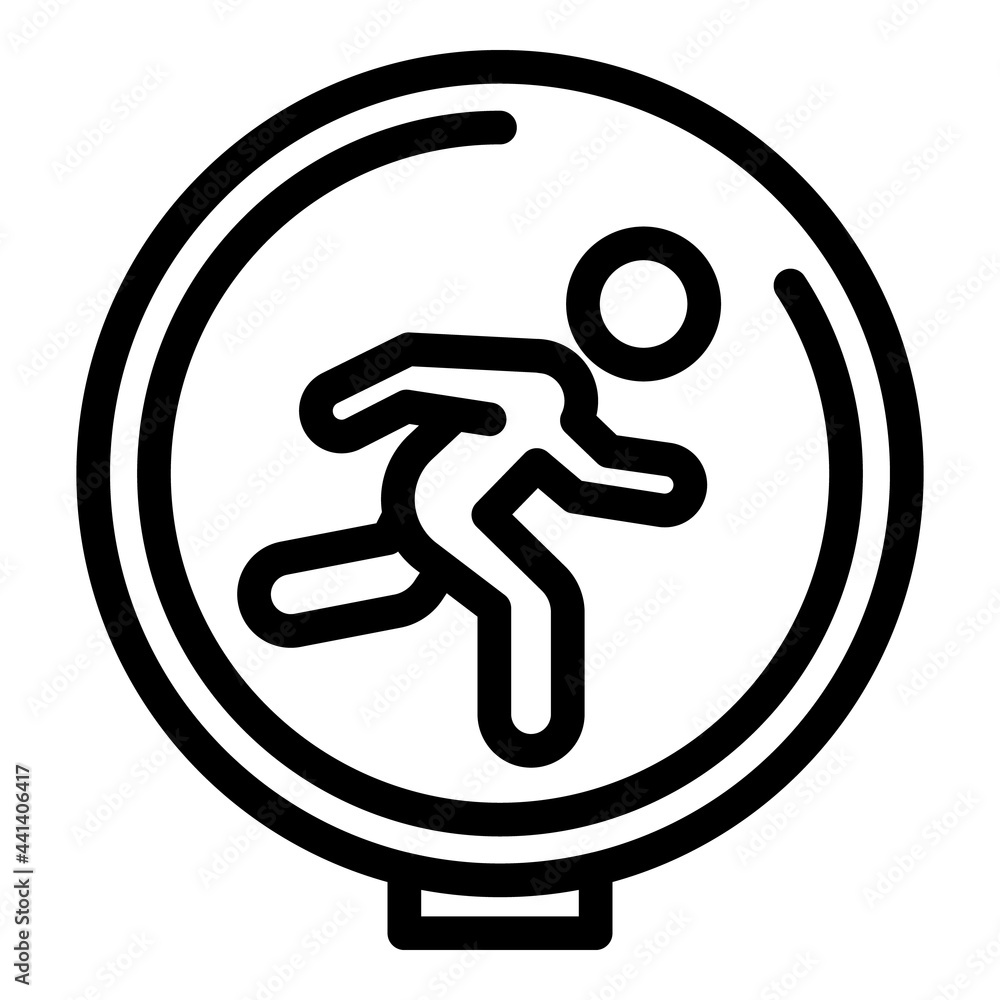 Poster runner data icon. outline runner data vector icon for web design isolated on white background