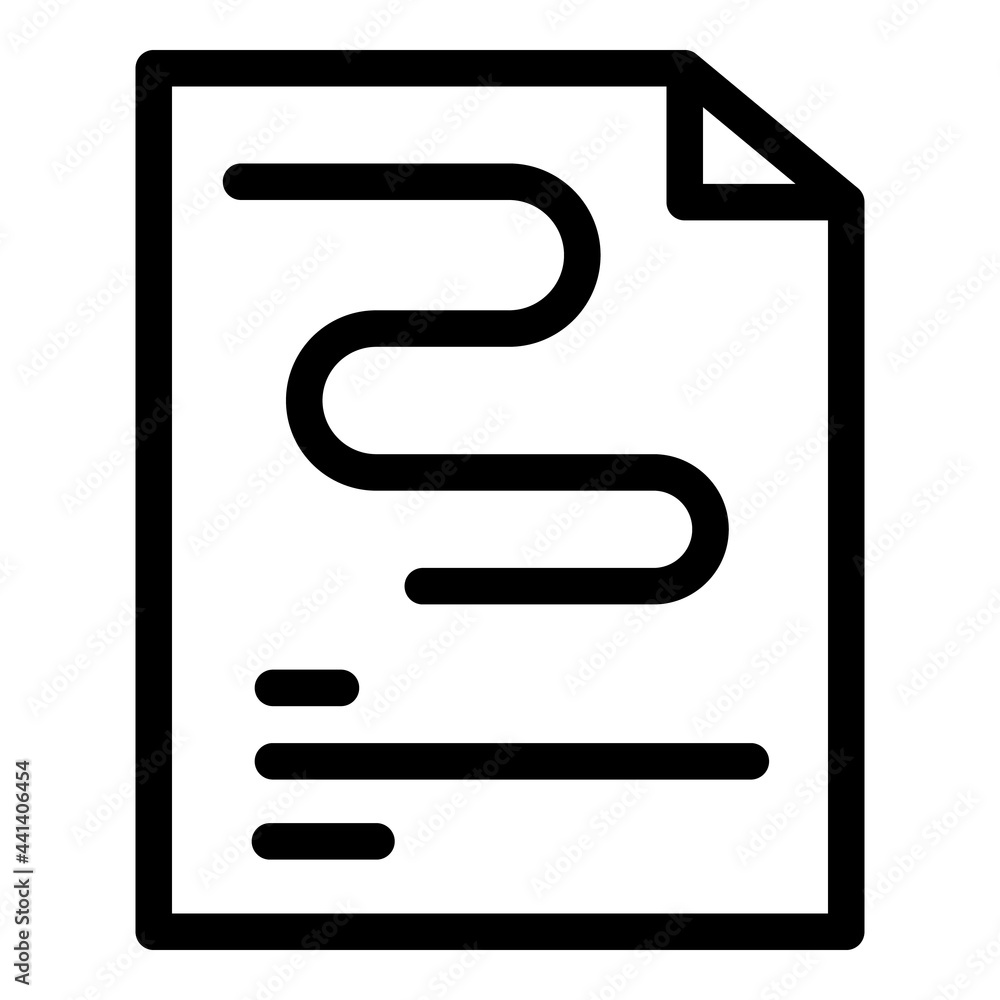 Poster runner paper route icon. outline runner paper route vector icon for web design isolated on white bac