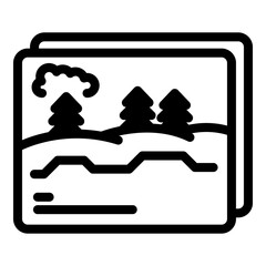 Runner camping route icon. Outline Runner camping route vector icon for web design isolated on white background