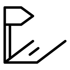 Runner route flag icon. Outline Runner route flag vector icon for web design isolated on white background