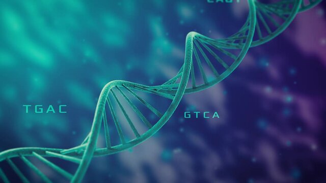 double helix dna, science biotechnology concept (3d render)