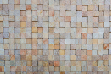 Abstract pattern of small squares on the wall.