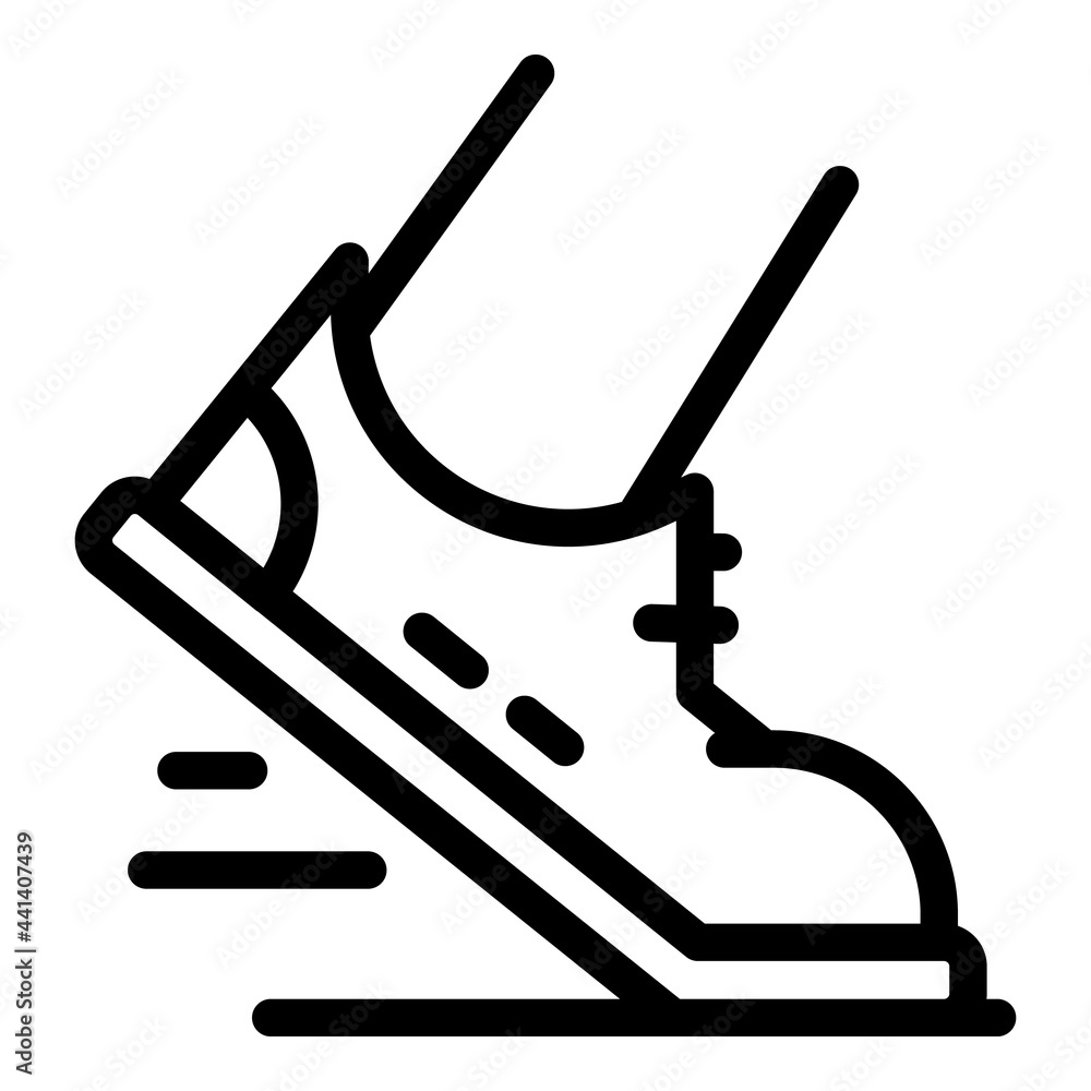 Poster runner start icon. outline runner start vector icon for web design isolated on white background