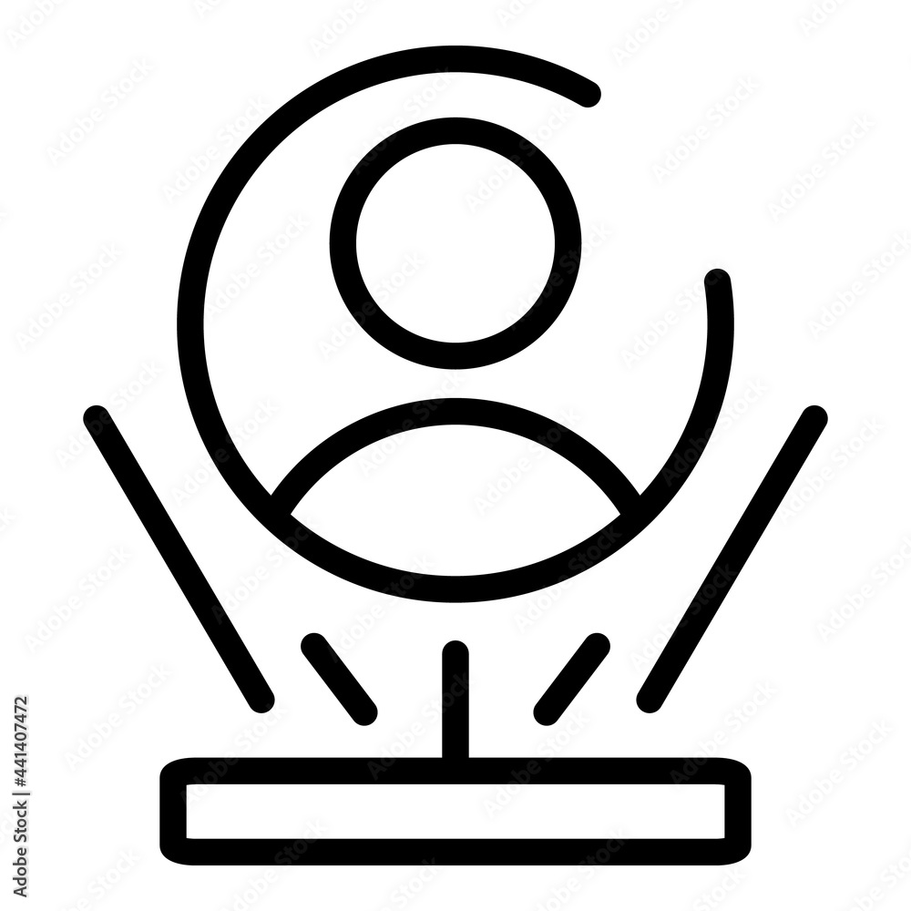Poster hologram projection light icon. outline hologram projection light vector icon for web design isolate