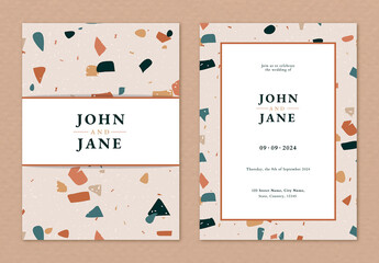 Beige Invitation Card Layout