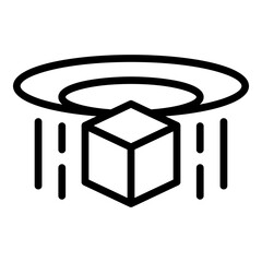 Hologram projection ar icon. Outline Hologram projection ar vector icon for web design isolated on white background