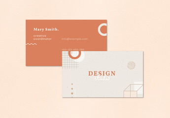 Neo Memphis Business Card Layout