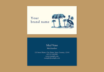 Editable Summer Style Businesscard Layout
