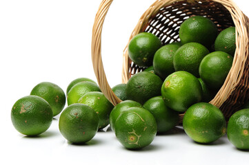Fresh lemon on white background