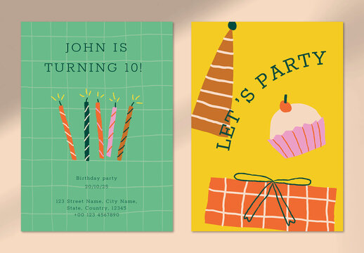 Birthday Party Invitation Card Layout