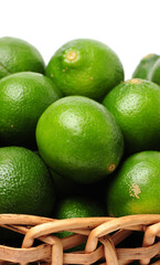 Fresh lemon on white background