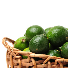 Fresh lemon on white background