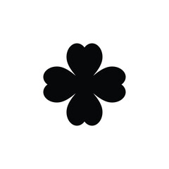 Fototapeta na wymiar Clover with four leaves - vector Icon
