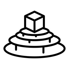 Video hologram projection icon. Outline Video hologram projection vector icon for web design isolated on white background