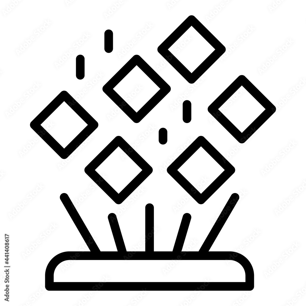 Poster abstract hologram projection icon. outline abstract hologram projection vector icon for web design i