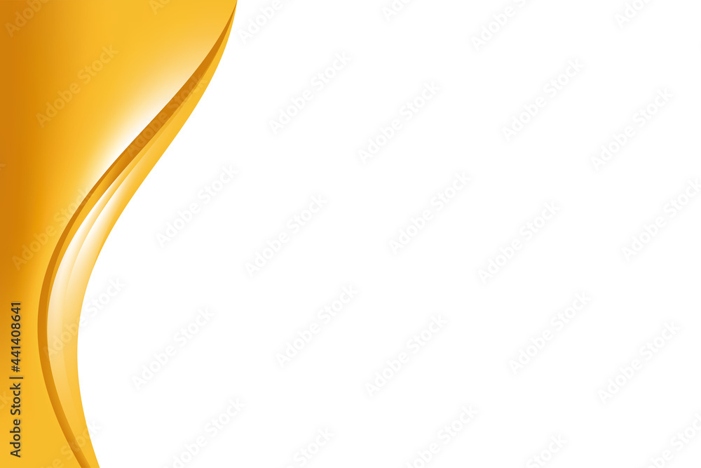 Poster abstract smooth golden wavy background design template vector, gold elegant background element with 