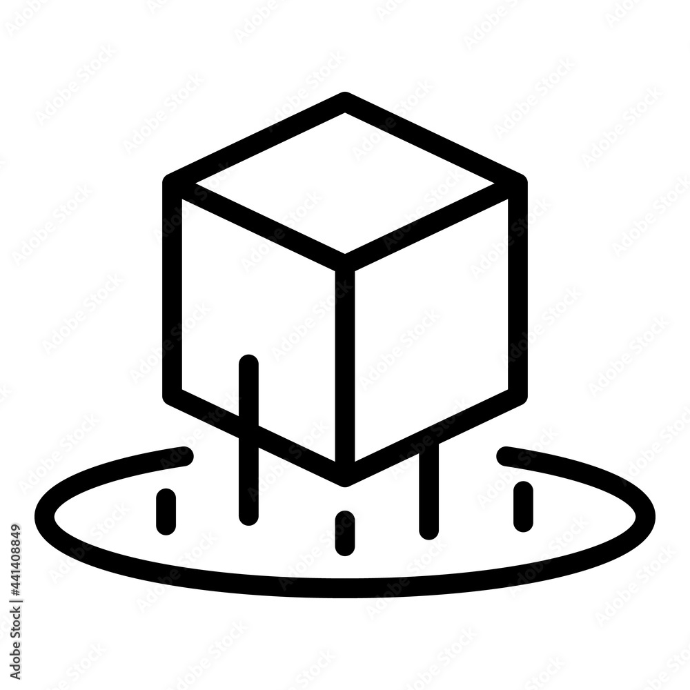 Poster figure hologram projection icon. outline figure hologram projection vector icon for web design isola