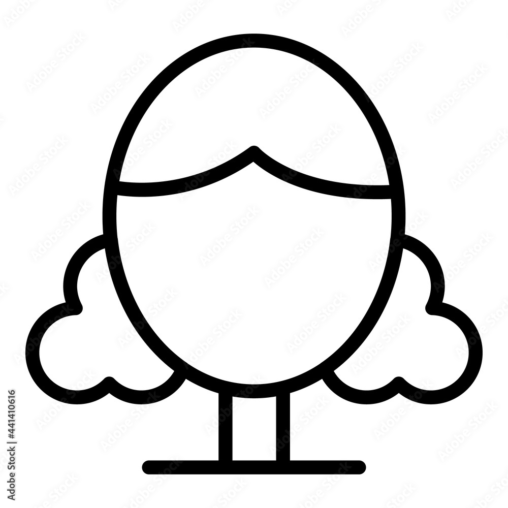 Poster wig icon. outline wig vector icon for web design isolated on white background