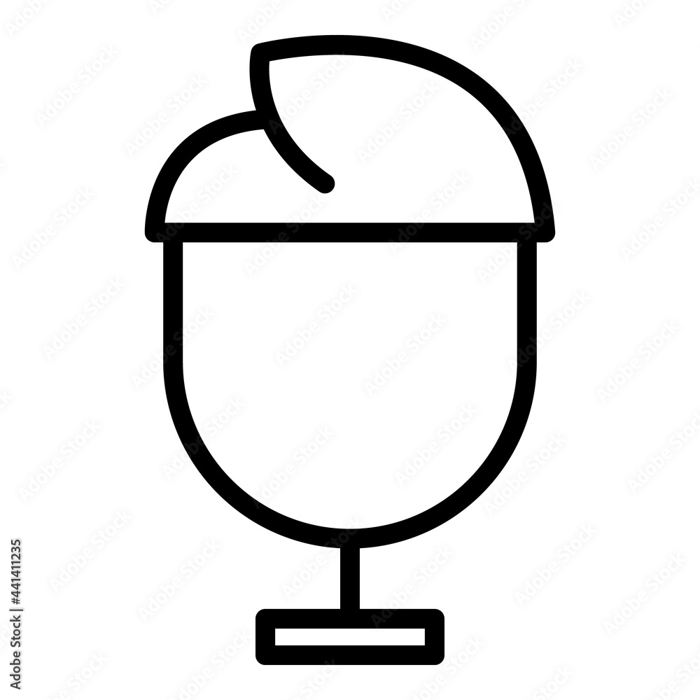 Poster short wig icon. outline short wig vector icon for web design isolated on white background