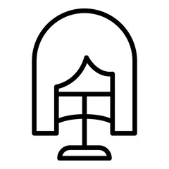 Fake wig icon. Outline Fake wig vector icon for web design isolated on white background