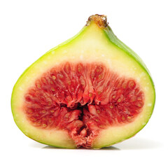 Ripe figs on a white background