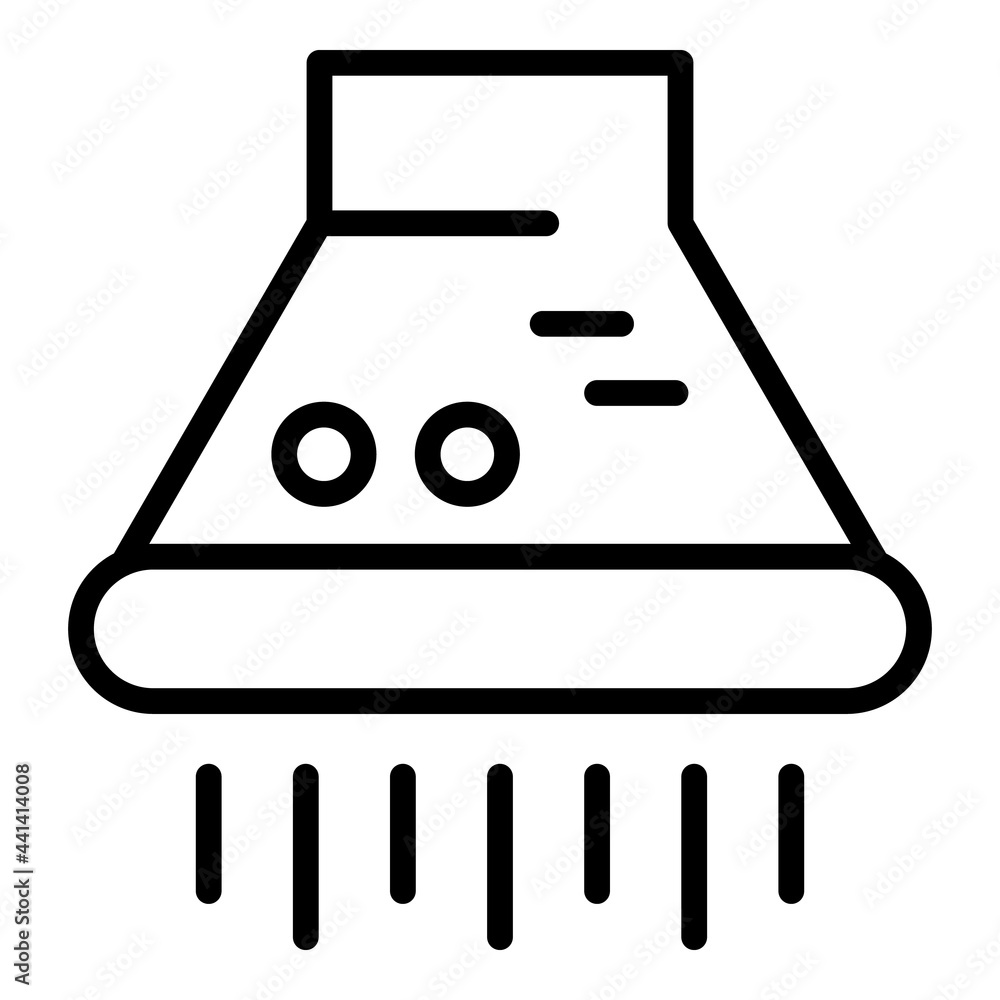 Aufkleber working cooker hood icon. outline working cooker hood vector icon for web design isolated on white b