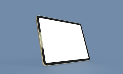  tablet pc, isolated on 3d background
