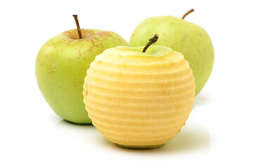 Green Apple on white background
