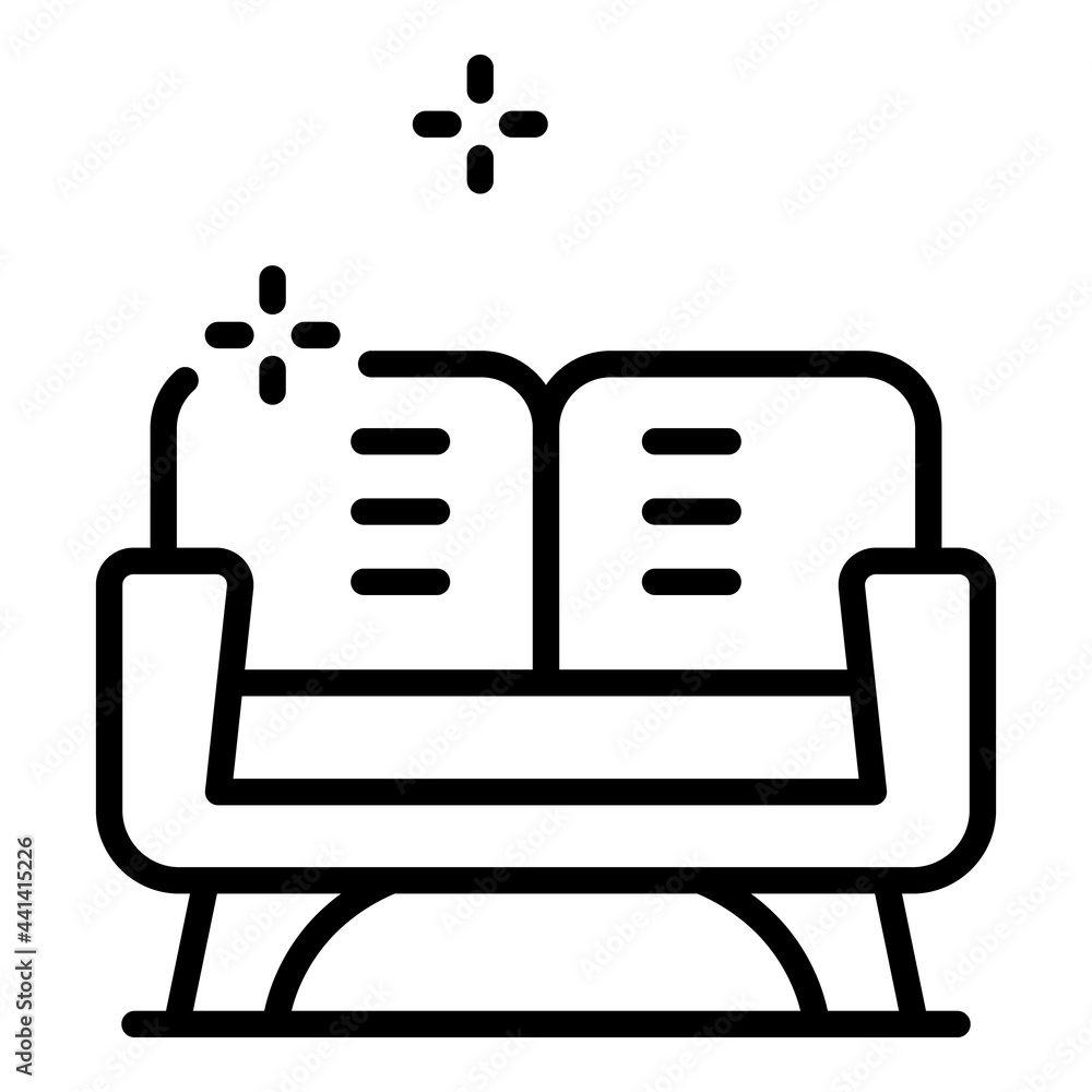 Poster clean sofa icon. outline clean sofa vector icon for web design isolated on white background