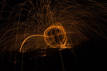 Light painting at Night.