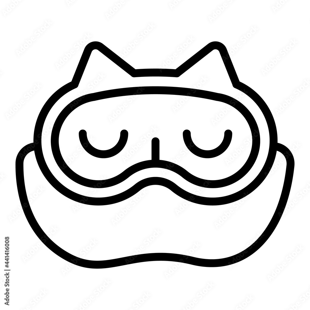 Aufkleber sleeping mask icon. outline sleeping mask vector icon for web design isolated on white background