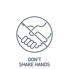 avoid contact with infected and sick people single line icon isolated on white. outline symbol Prevention contact infection Coronavirus Covid 19 banner. Stop virus spread element with editable Stroke