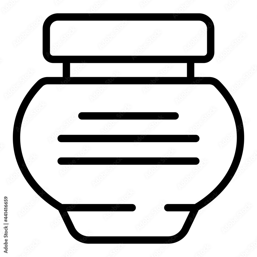 Poster cream jar icon. outline cream jar vector icon for web design isolated on white background