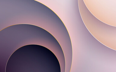 Gradient papercut abstract background circle dimension