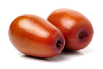 jujube or chinese date on white background