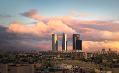 Fototapeta na wymiar Madrid Sunset