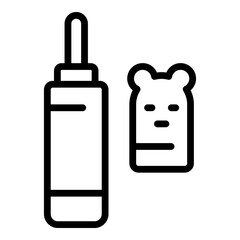 Korean cosmetics gel icon. Outline Korean cosmetics gel vector icon for web design isolated on white background