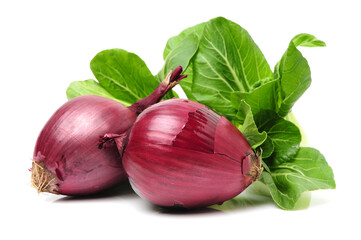 red onion isolated on white