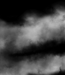 Fototapeta na wymiar Cloud, fog or smoke isolated on black background. Royalty high-quality free stock photo image of white cloudiness, clouds, mist or smog background