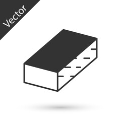 Grey Nail file icon isolated on white background. Manicure tool. Vector