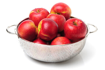 Red apples isolated on white background