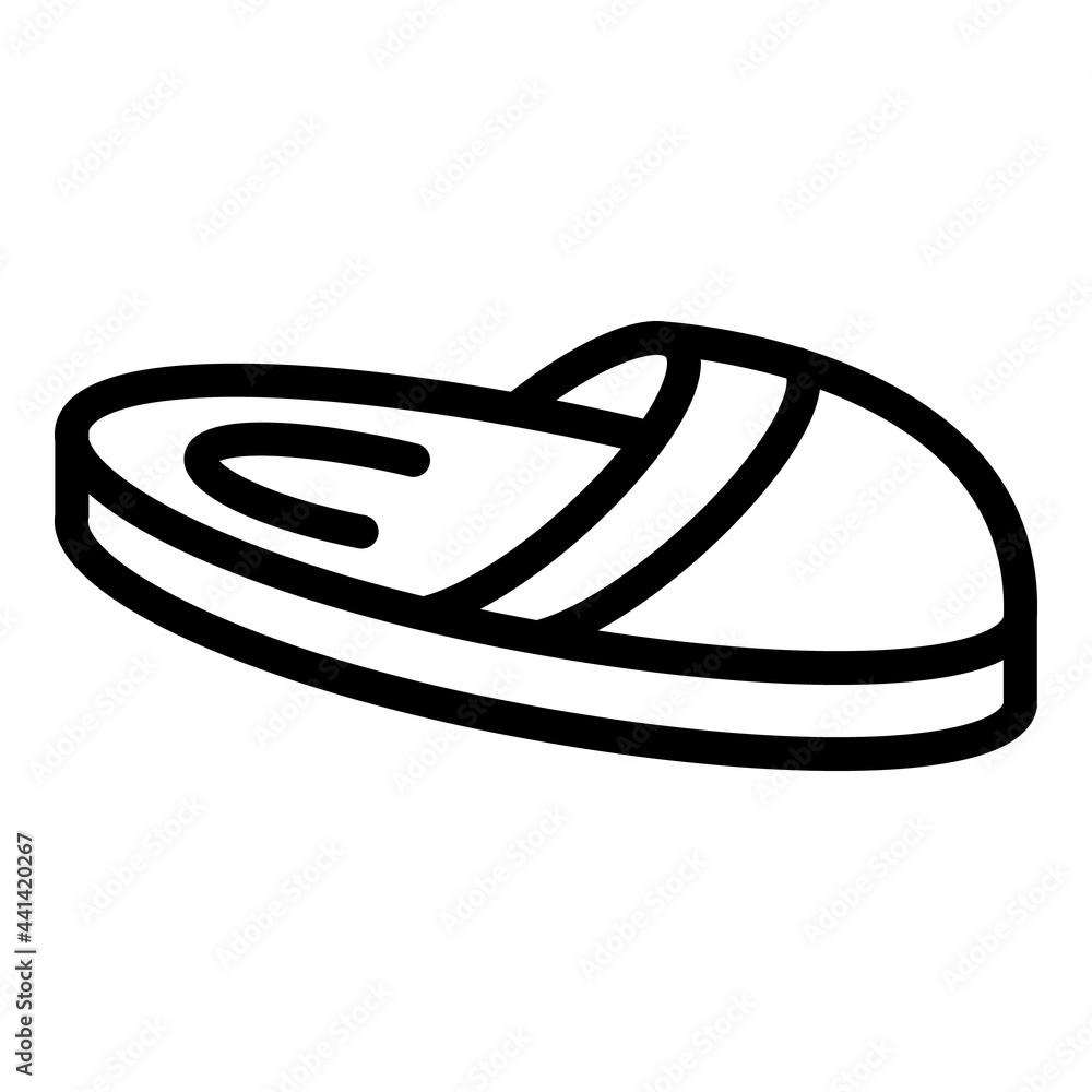 Poster home slippers comfortable icon. outline home slippers comfortable vector icon for web design isolate